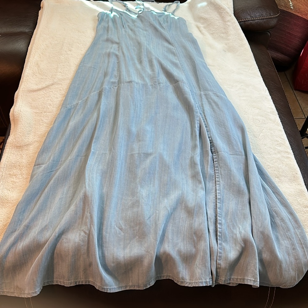 WHBM Lace-Up Back Maxi Dress Size 10P - Picture 13 of 13